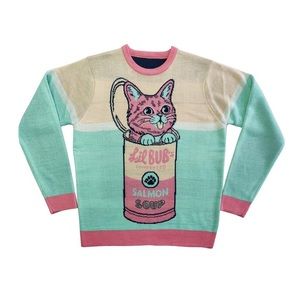 BUB Soup Can Sweater LIKE NEW LARGE